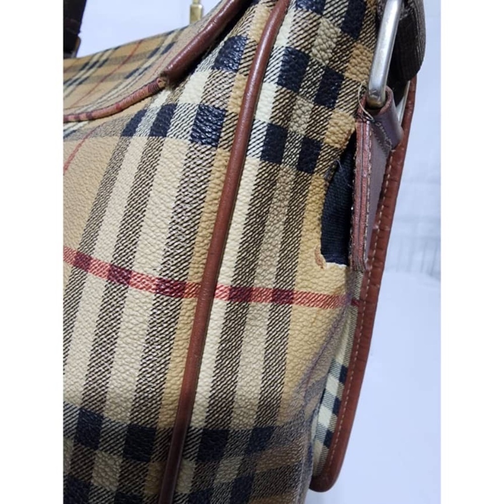 Burberry Beige Black Red Check Crossbody Bag - Picture 7 of 16